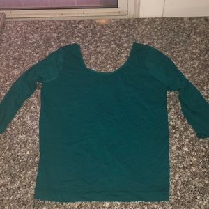 Teal 3/4 sleeve top